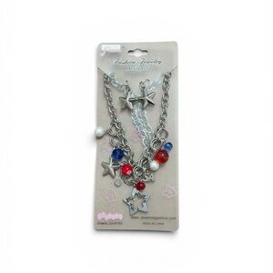 Fiona Star Charm Necklace & Earrings Set | Red White Blue USA Jewelry